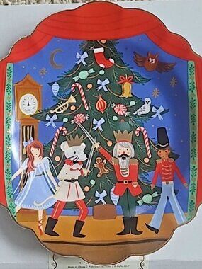 NEW Rifle Paper Co. Nutcracker Tree Plate – Scalloped Storybook Dessert Plate